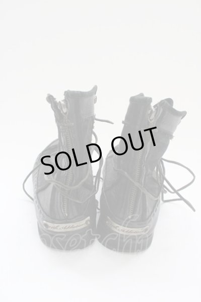 画像2: 14th Addiction / レースアップレザースニーカー 約27.5cm ブラック T-25-11-19-027-14-sho-YM-ZT (2)