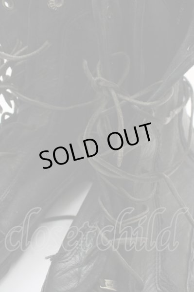 画像7: 14th Addiction / レースアップレザースニーカー 約27.5cm ブラック T-25-11-19-027-14-sho-YM-ZT (7)