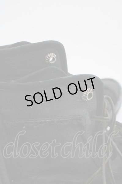 画像8: 14th Addiction / レースアップレザースニーカー 約27.5cm ブラック T-25-11-19-027-14-sho-YM-ZT (8)