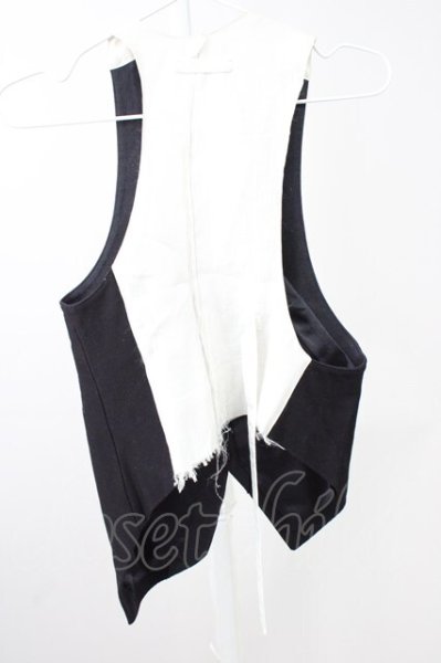 画像2: IFSIXWASNINE / SLIP VEST ベスト 0（レディース） ブラックｘホワイト T-25-11-19-001-IF-to-YM-ZT (2)