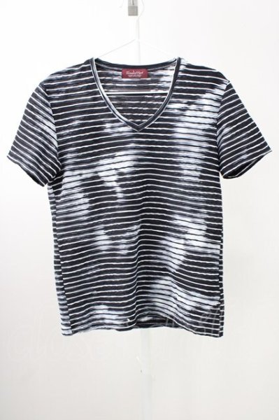 画像1: TORNADO MART / ブリードボーダータックJQVネックTシャツ L ブラック T-25-11-19-005-TO-ts-YM-ZT (1)