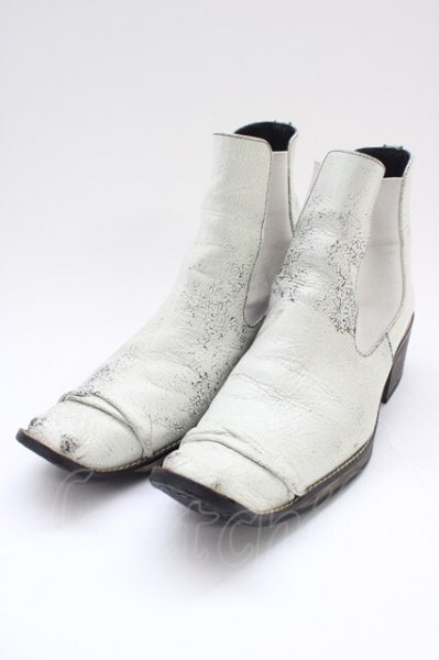 画像1: Hiromu Takahara / サイドゴアクラックブーツ 42（約27.5cm） ホワイト T-25-11-19-028-Hi-sho-YM-ZT (1)
