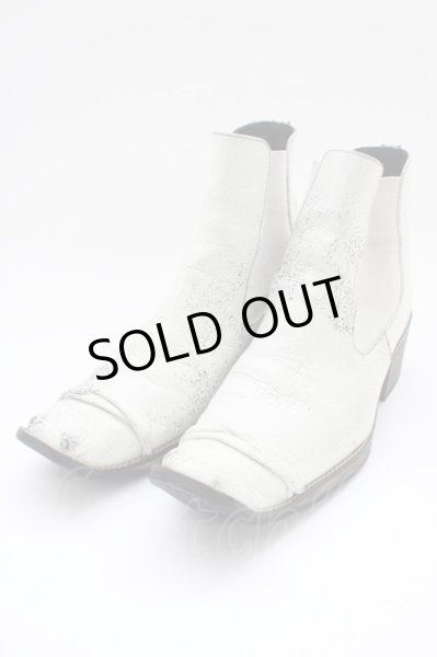 画像1: Hiromu Takahara / サイドゴアクラックブーツ 42（約27.5cm） ホワイト T-25-11-19-028-Hi-sho-YM-ZT-S002 (1)