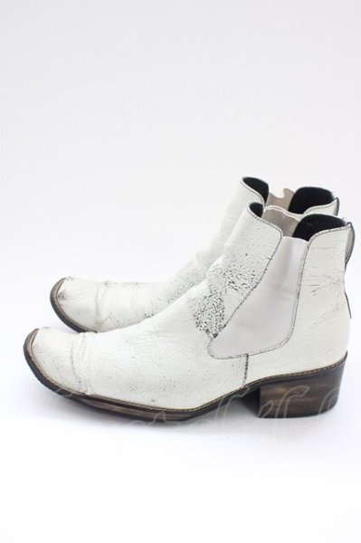 画像3: Hiromu Takahara / サイドゴアクラックブーツ 42（約27.5cm） ホワイト T-25-11-19-028-Hi-sho-YM-ZT (3)