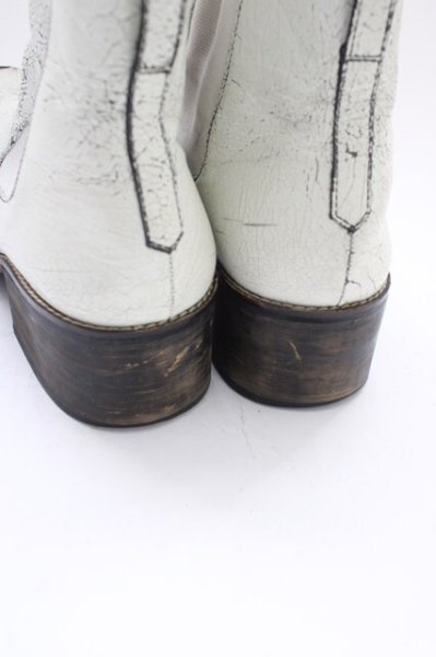 画像4: Hiromu Takahara / サイドゴアクラックブーツ 42（約27.5cm） ホワイト T-25-11-19-028-Hi-sho-YM-ZT (4)