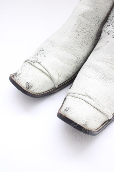 画像5: Hiromu Takahara / サイドゴアクラックブーツ 42（約27.5cm） ホワイト T-25-11-19-028-Hi-sho-YM-ZT (5)