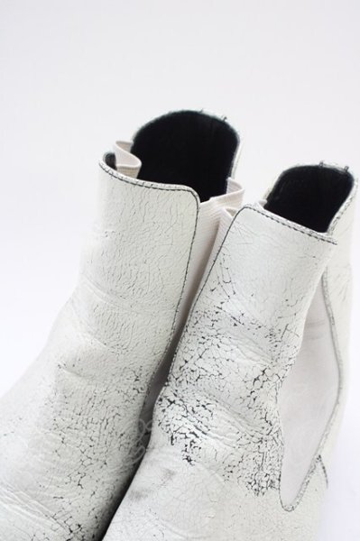 画像6: Hiromu Takahara / サイドゴアクラックブーツ 42（約27.5cm） ホワイト T-25-11-19-028-Hi-sho-YM-ZT (6)