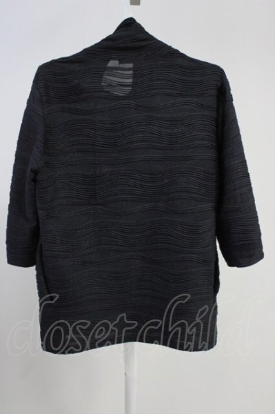 画像2: TORNADO MART / 格子ウェーブ7分袖スタンドジャケット LL ブラック T-25-11-19-010-TO-to-YM-ZT (2)