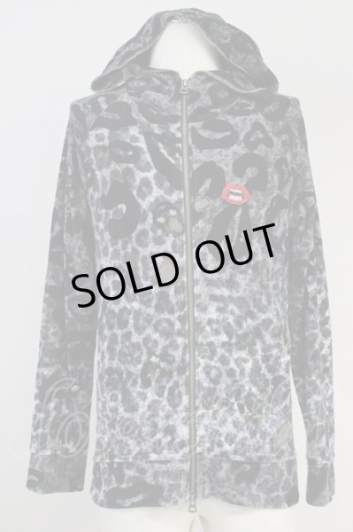 画像1: maxsix / レオパードグラデーションパーカー M ブラックｘグレー T-25-11-19-011-ma-to-YM-ZT (1)