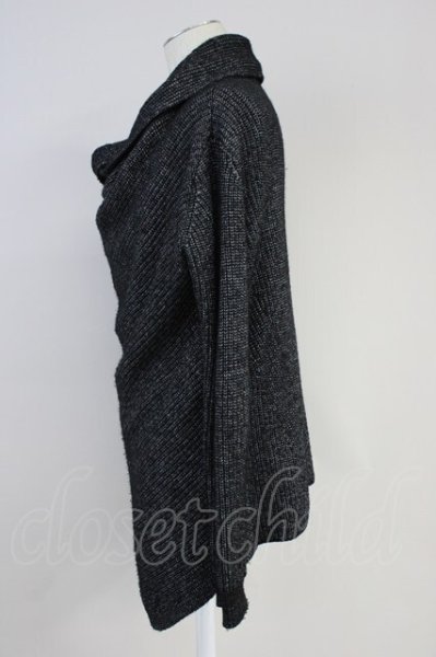画像3: TORNADO MART / エステルリリーヤーンニットガウンカーディガン LL ブラック T-25-11-19-013-TO-to-YM-ZT (3)