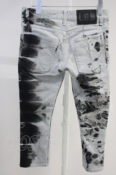 画像2: LGB / ST103/3/4/ クロップドブリーチデニムパンツ 25（レディース） ブラックｘグレー T-25-11-19-016-LG-pa-YM-ZT (2)