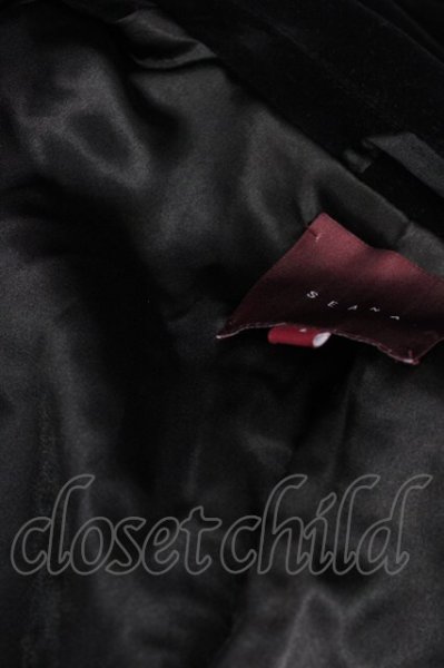 画像7: SEANA / ベルベットピークドラペルテーラードジャケット L ブラック T-25-11-20-018-SE-ja-YM-ZT (7)