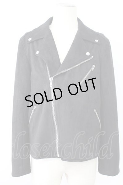 画像1: SEANA / フェイクスウェードダブルライダースジャケット L ブラック T-25-11-20-019-SE-ja-YM-ZT (1)