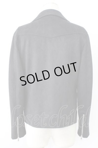 画像2: SEANA / フェイクスウェードダブルライダースジャケット L ブラック T-25-11-20-019-SE-ja-YM-ZT (2)