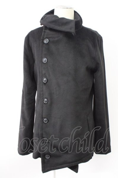 画像1: SEANA / ハイネックアシンメトリーコート L ブラック T-25-11-20-020-SE-ja-YM-ZT (1)