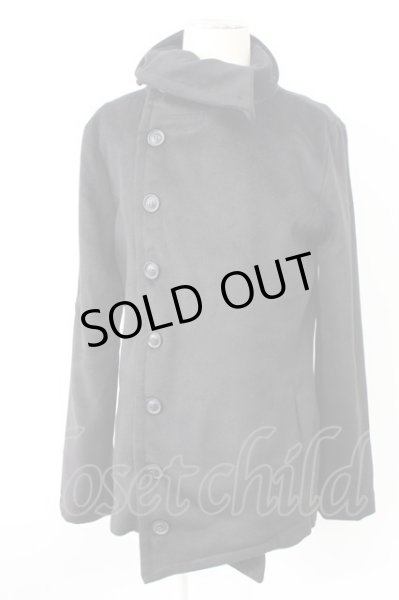 画像1: SEANA / ハイネックアシンメトリーコート L ブラック T-25-11-20-020-SE-ja-YM-ZT-M108 (1)