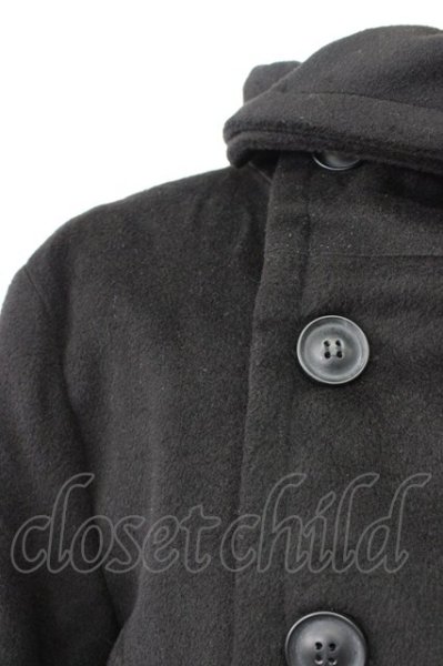 画像4: SEANA / ハイネックアシンメトリーコート L ブラック T-25-11-20-020-SE-ja-YM-ZT (4)