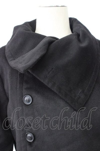 画像5: SEANA / ハイネックアシンメトリーコート L ブラック T-25-11-20-020-SE-ja-YM-ZT (5)