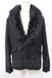 画像1: SEANA / ファー付きウールテーラードジャケット L ブラック T-25-11-20-021-SE-ja-YM-ZT (1)