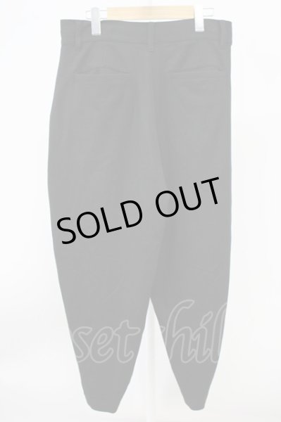 画像2: Moonage Devilment / ポリレーヨンプリーツワイドスラックステーパードパンツ 01 ブラック T-25-11-20-024-Mo-pa-YM-ZT (2)