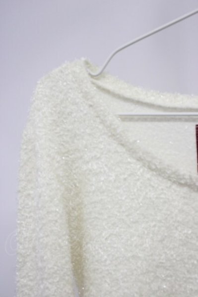 画像3: SEANA / ラメミックスラウドネックニットソー L アイボリー T-25-11-20-003-SE-to-YM-ZT (3)