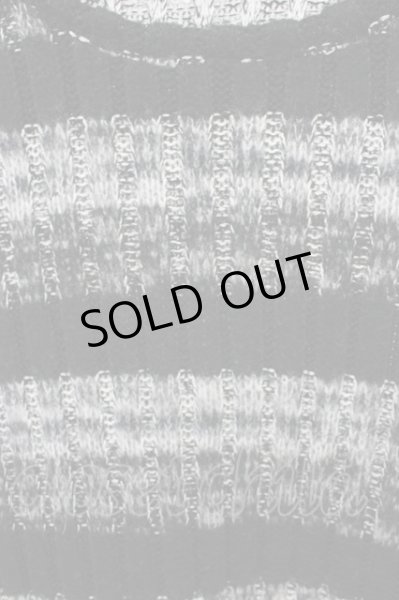 画像5: SEANA / ケーブル編みボーダーニットソー L ブラックｘグレー T-25-11-20-004-SE-to-YM-ZT (5)