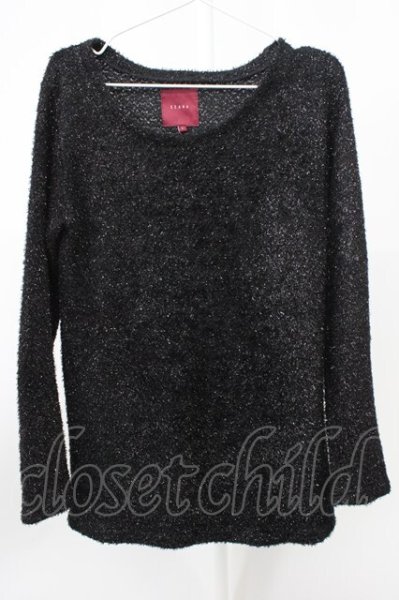 画像1: SEANA / ラメミックスラウドネックニットソー L ブラック T-25-11-20-006-SE-to-YM-ZT (1)