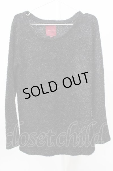 画像1: SEANA / ラメミックスラウドネックニットソー L ブラック T-25-11-20-006-SE-to-YM-ZT (1)