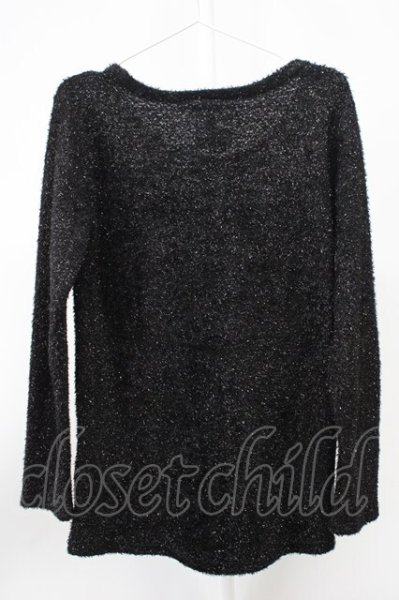 画像2: SEANA / ラメミックスラウドネックニットソー L ブラック T-25-11-20-006-SE-to-YM-ZT (2)