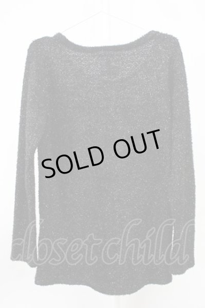 画像2: SEANA / ラメミックスラウドネックニットソー L ブラック T-25-11-20-006-SE-to-YM-ZT (2)