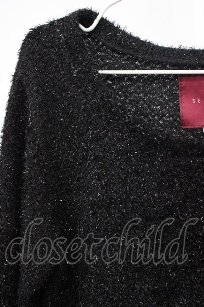 画像3: SEANA / ラメミックスラウドネックニットソー L ブラック T-25-11-20-006-SE-to-YM-ZT (3)