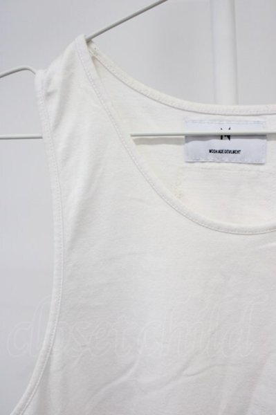 画像3: Moonage Devilment / コットンオーバーロングテールタンクトップ F ホワイト T-25-11-20-001-Mo-ts-YM-ZT (3)