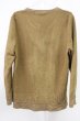 画像2: NO ID. / ラウンドネック起毛プルオーバー 1 ブラウン T-25-11-20-007-NO-to-YM-ZT293 (2)