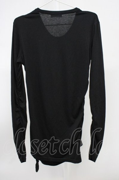 画像2: TORNADO MART / サイド編み込みロングカットソー  ブラック T-25-11-20-008-TO-to-YM-ZT (2)