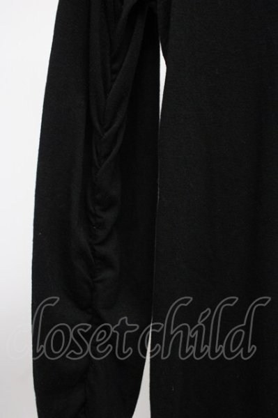 画像7: TORNADO MART / サイド編み込みロングカットソー  ブラック T-25-11-20-008-TO-to-YM-ZT (7)