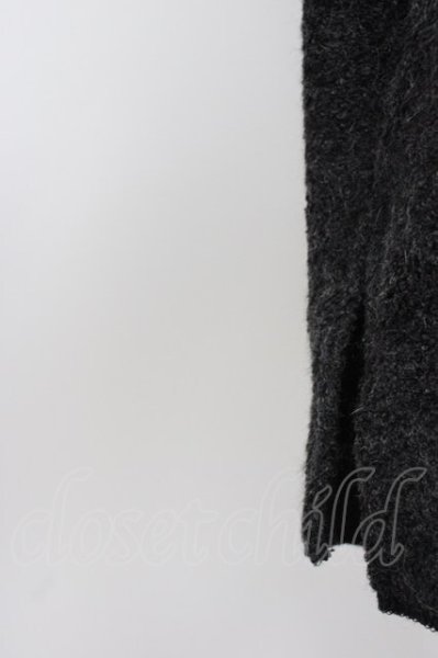 画像4: NO ID. / ビキューレラムパイルC/N-BIGプルオーバーニット ONE ブラック T-25-11-20-010-NO-to-YM-ZT (4)