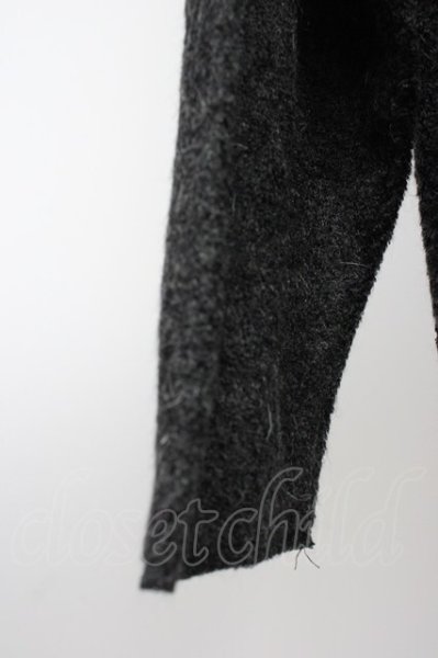 画像5: NO ID. / ビキューレラムパイルC/N-BIGプルオーバーニット ONE ブラック T-25-11-20-010-NO-to-YM-ZT (5)