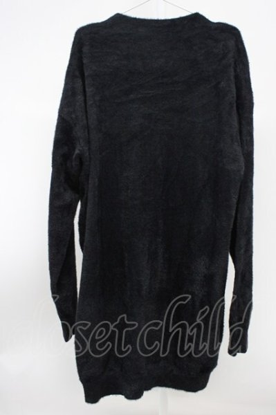 画像2: ALTER VENOMV / ファーBIGガウンカーディガン F ブラック T-25-11-20-011-AL-to-YM-ZT288 (2)