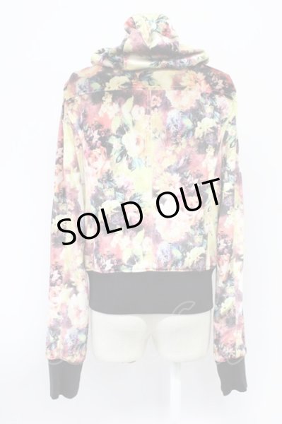 画像2: SEANA / ベルベットフラワー総柄パーカー L イエロー系 T-25-11-20-012-SE-to-YM-ZT (2)