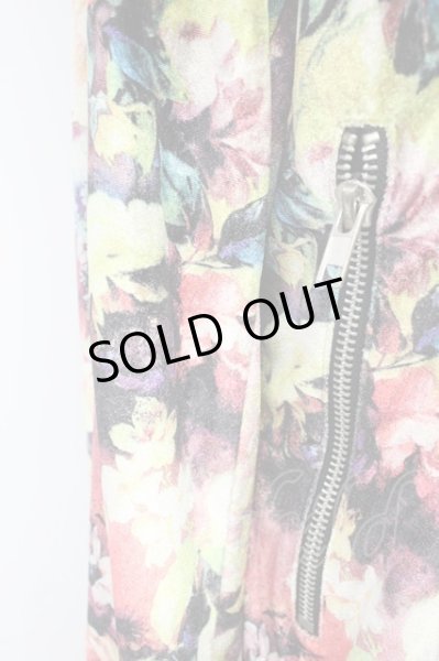 画像5: SEANA / ベルベットフラワー総柄パーカー L イエロー系 T-25-11-20-012-SE-to-YM-ZT (5)