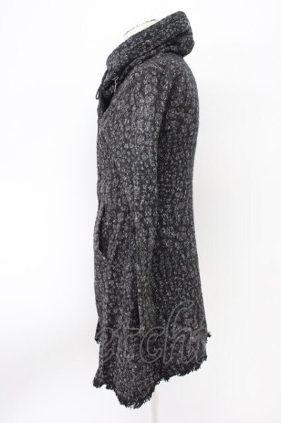 画像3: TORNADO MART / クロゼットフードフリンジロングパーカー  ブラックｘグレー T-25-11-20-013-TO-ou-YM-ZT (3)