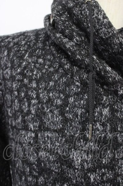 画像6: TORNADO MART / クロゼットフードフリンジロングパーカー  ブラックｘグレー T-25-11-20-013-TO-ou-YM-ZT (6)