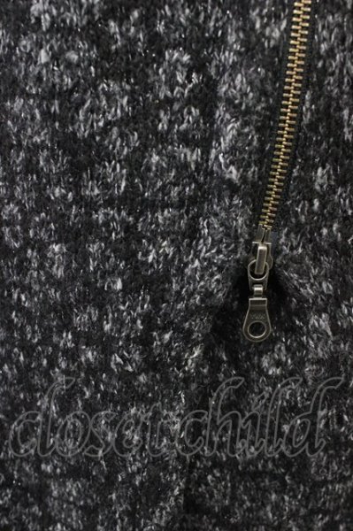 画像7: TORNADO MART / クロゼットフードフリンジロングパーカー  ブラックｘグレー T-25-11-20-013-TO-ou-YM-ZT (7)