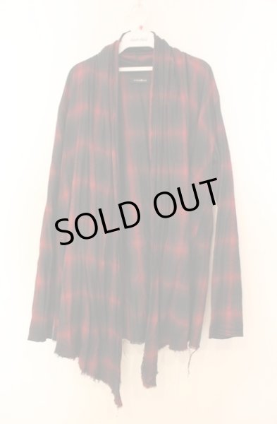 画像1: CIVARIZE / Roam チェックガウンカーディガン 44 レッド T-25-11-22-028-CI-to-YM-ZT (1)