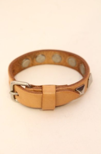 画像3: Moonage Devilment / カウレザースタッズブレスレット  ベージュ T-25-11-22-036-Mo-ac-YM-ZT (3)