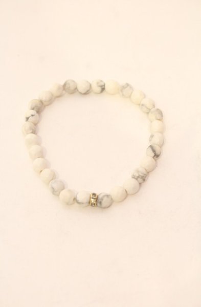 画像1: Moonage Devilment / ハウライトブレスレット  ホワイト T-25-11-22-038-Mo-ac-YM-ZT (1)