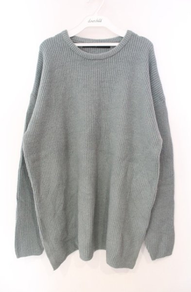 画像1: NO ID. / プレミアムライトニットC-N-BIG-PO　ニット ONE グリーン T-25-11-22-010-NO-to-YM-ZT (1)