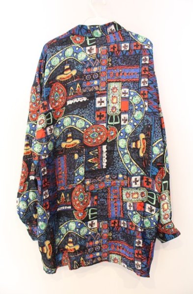 画像3: NO ID. / 総柄オープンカラーSH シャツ ONE マルチｘブラック T-25-11-22-011-NO-sh-YM-ZT (3)