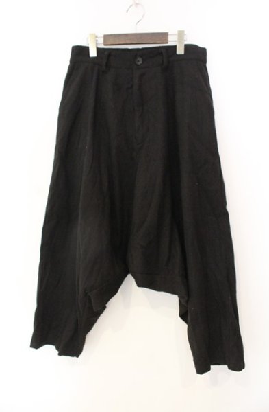 画像1: NO ID. BLACK / ストレッチシャギーサルエルトラウザーズパンツ 3 ブラック T-25-11-22-022-NO-pa-YM-ZT (1)