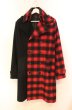 画像1: CIVARIZE / バイカラーメルトントレンチコート 44 ブラックｘレッド T-25-11-22-026-CI-ou-YM-ZT (1)